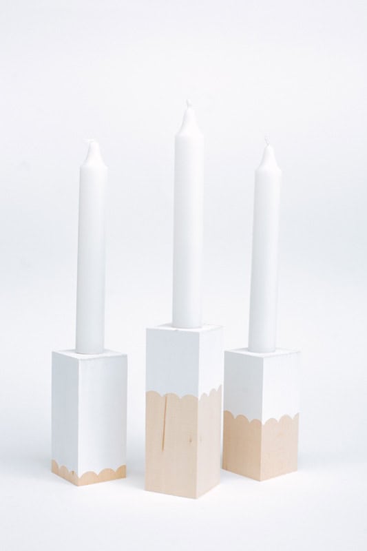 3. DIY Wooden Block Candle holders 3. DIY Wooden Block Candle holders