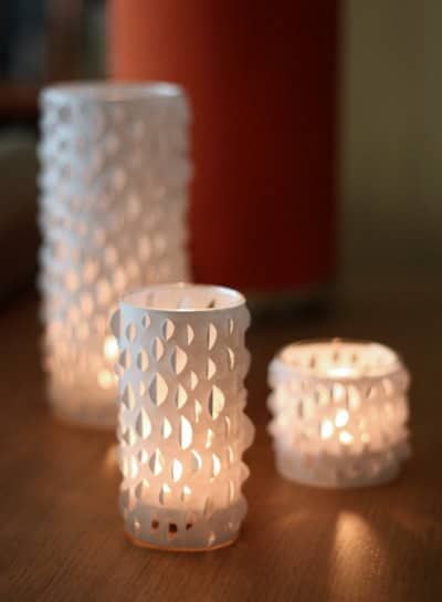 4. DIY cut-paper candle holders 4. DIY cut-paper candle holders