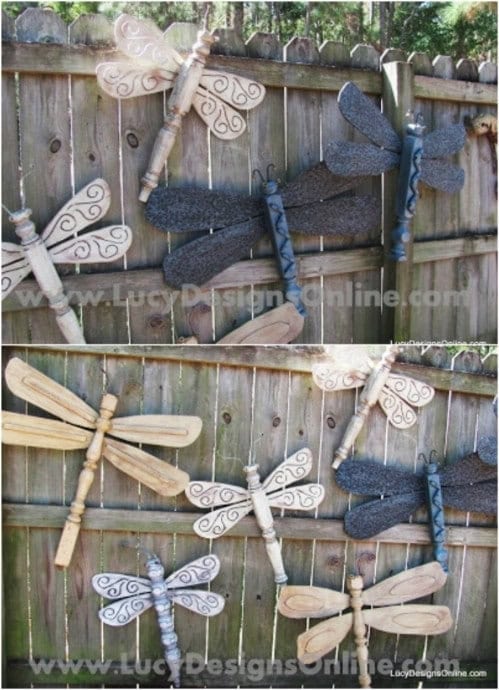 3. DIY Dragonfly Fence Décor