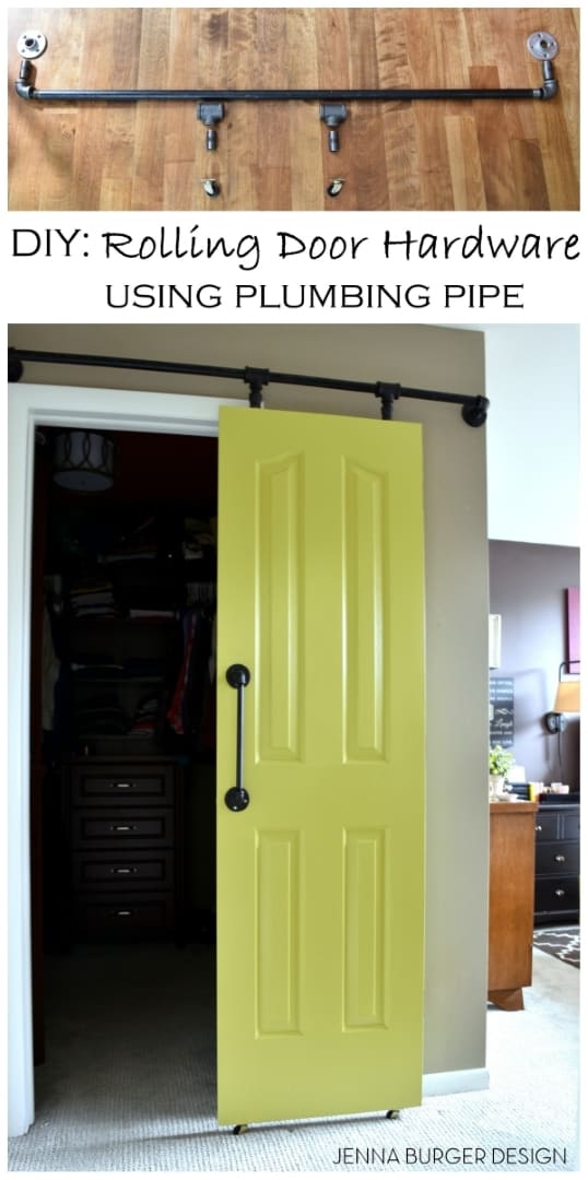 6. Rolling Door with DIY Hardware Using Plumbing Pipe 6. Rolling Door with DIY Hardware Using Plumbing Pipe