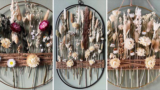 15 Delightful Dried Flowers Spring Wreath Designs