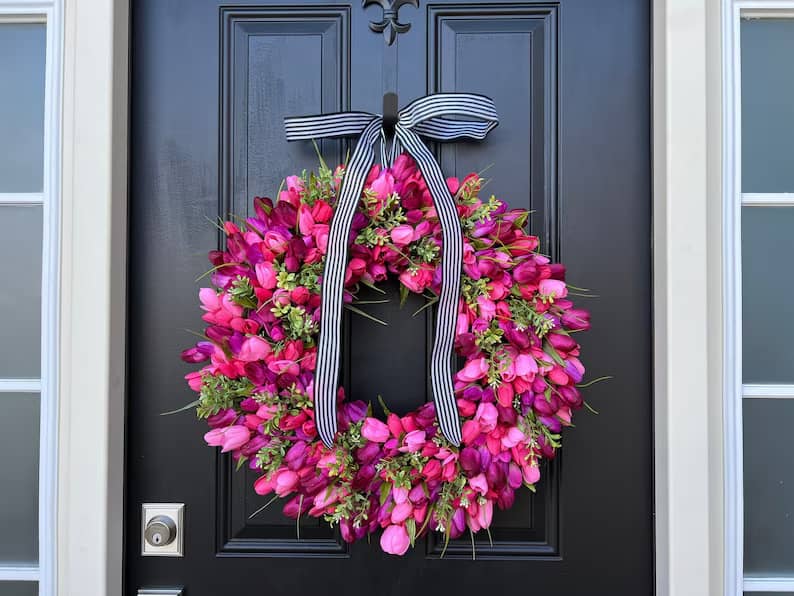 6. Poppy Pink Tulip Wreath 6. Poppy Pink Tulip Wreath