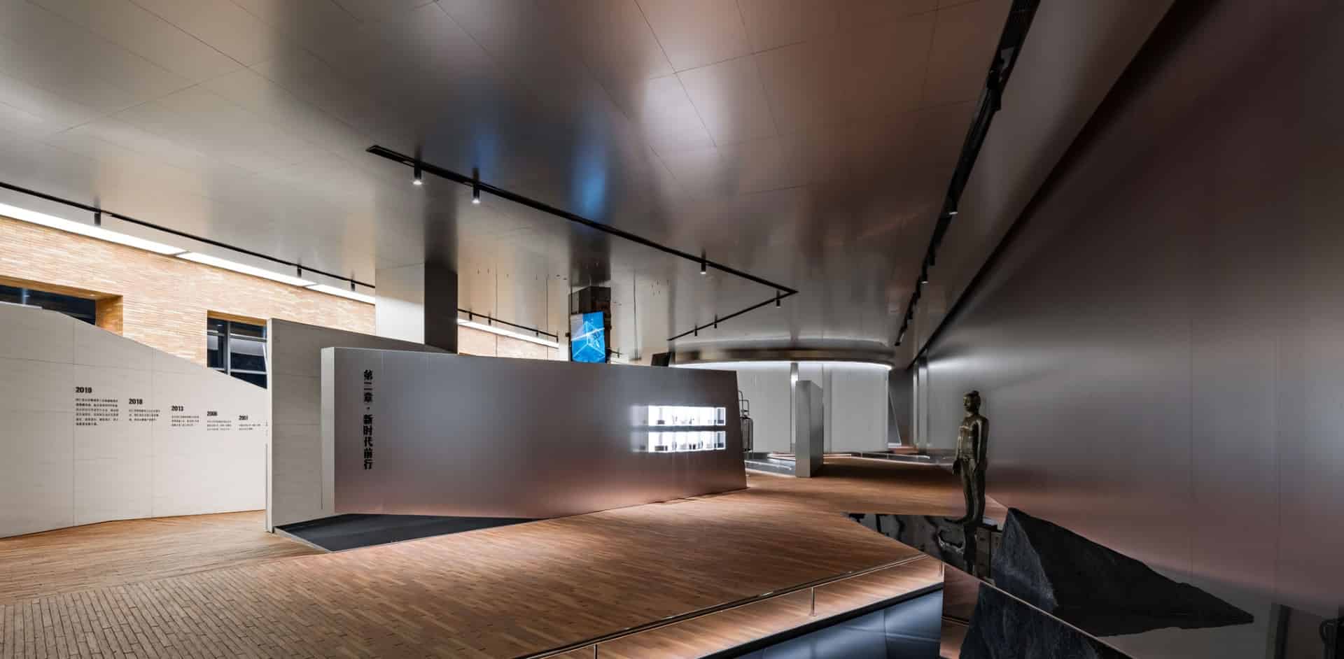 Material Junctions Meeting of stone, mirror, and stainless details highlighting craft and precision.