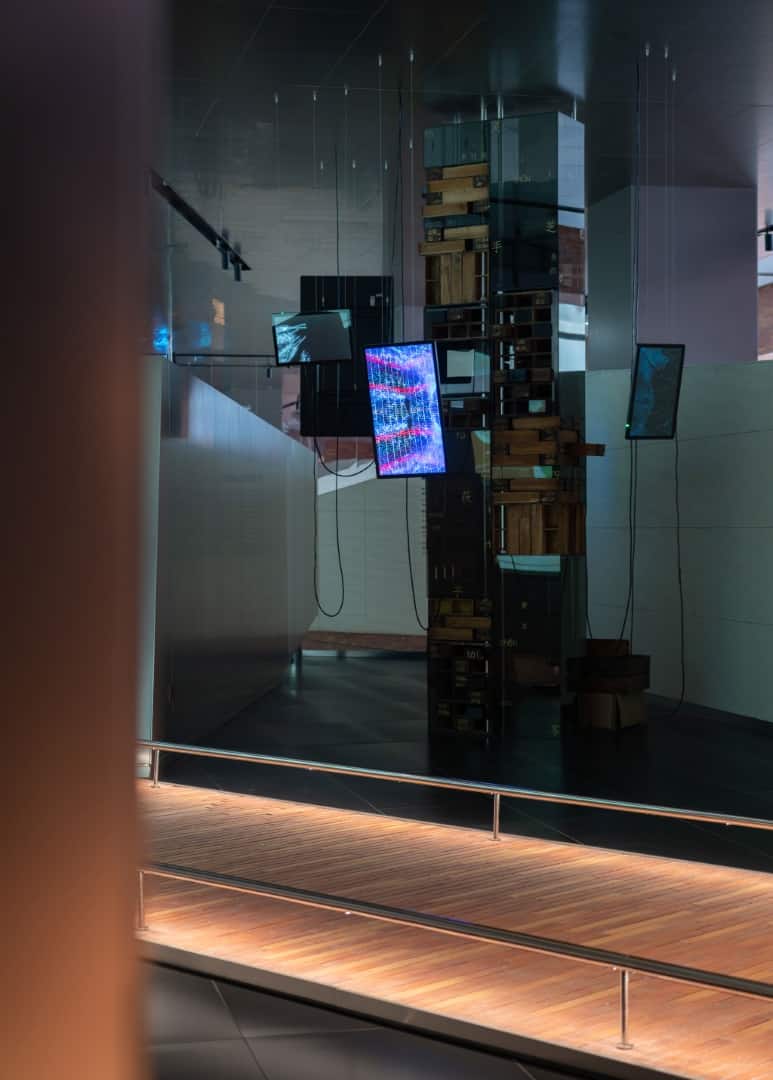 Procession & Reflection Long axis vista with reflections extending the perceived procession through space.