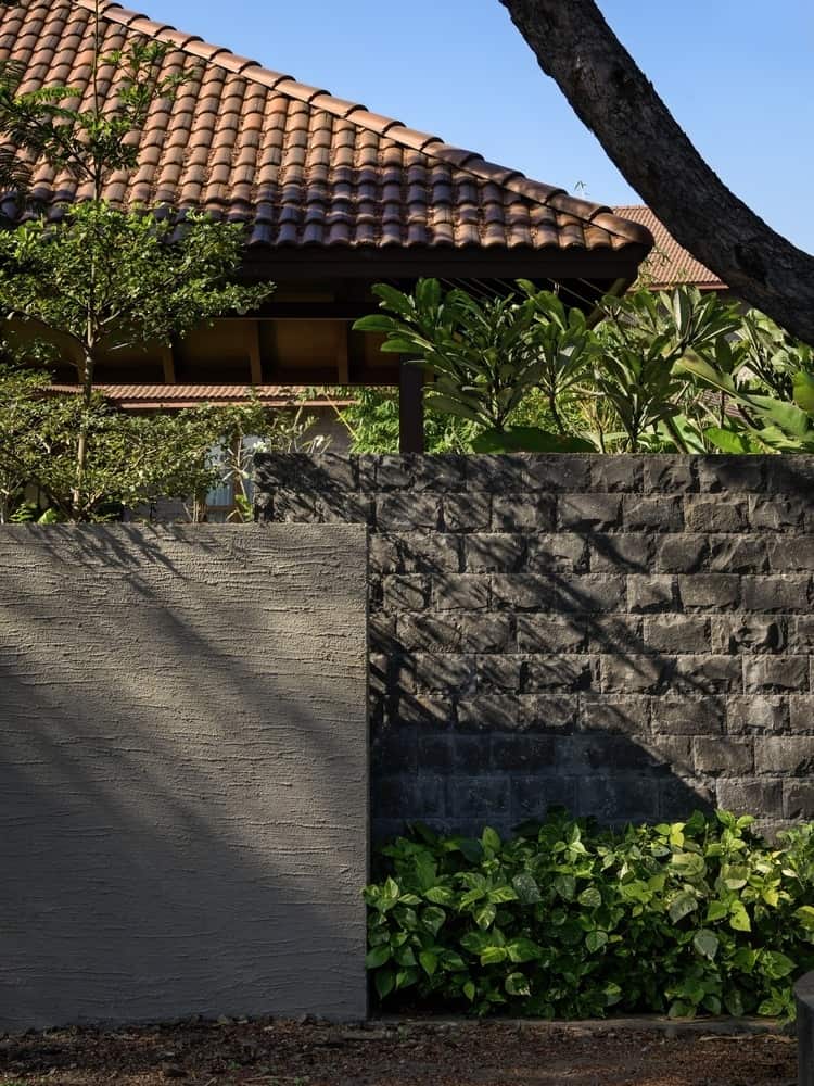 Stone, Brick, and Timber Close-up of stone masonry, brick infill, and timber soffits showing layered textures.