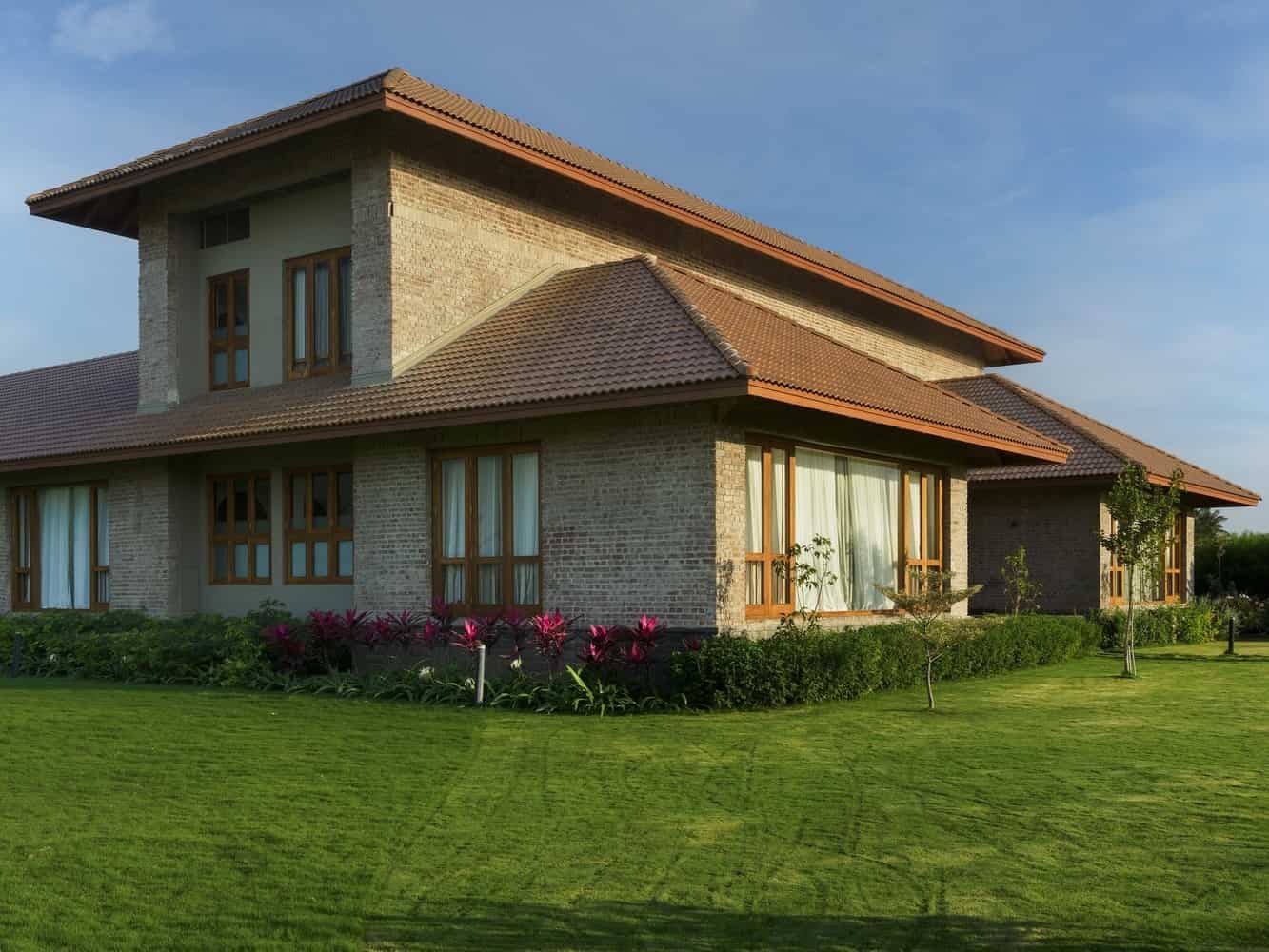 Clerestory Daylight Interior with clerestory light washing textured brick and plaster surfaces.