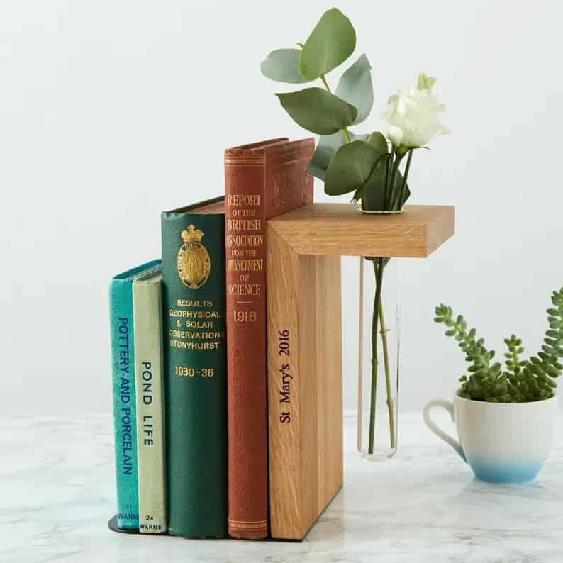 11. Solid Oak Personalised Bookend 11. Solid Oak Personalised Bookend