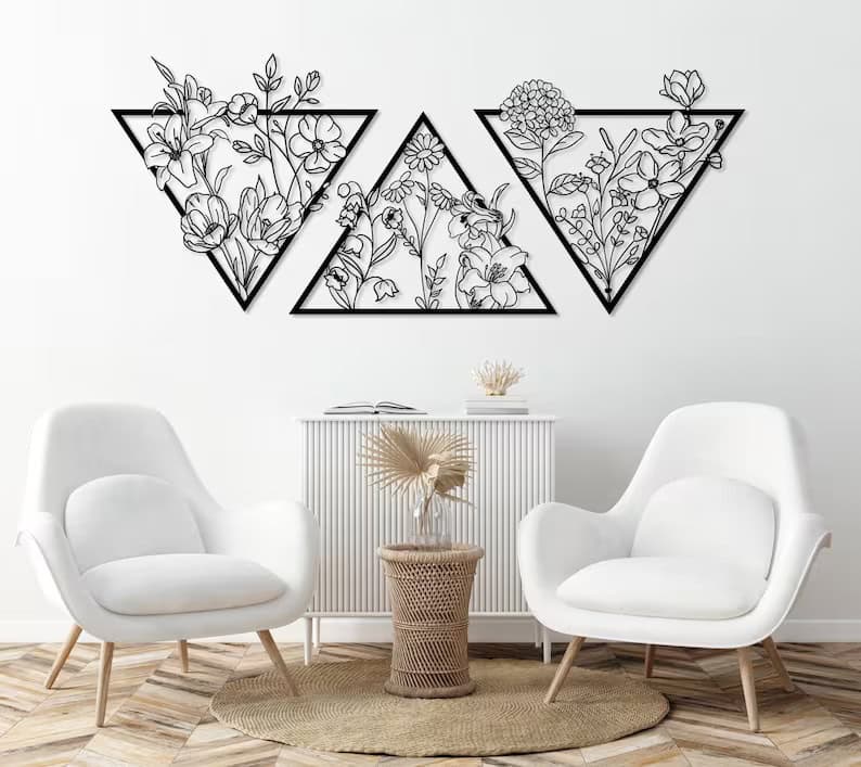 5. Floral Living Room Wall Décor 5. Floral Living Room Wall Décor