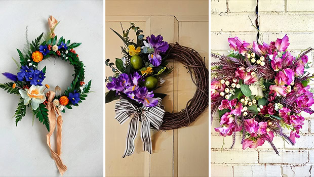 15 Breathtaking Floral Wreath Designs for a Lively Porch