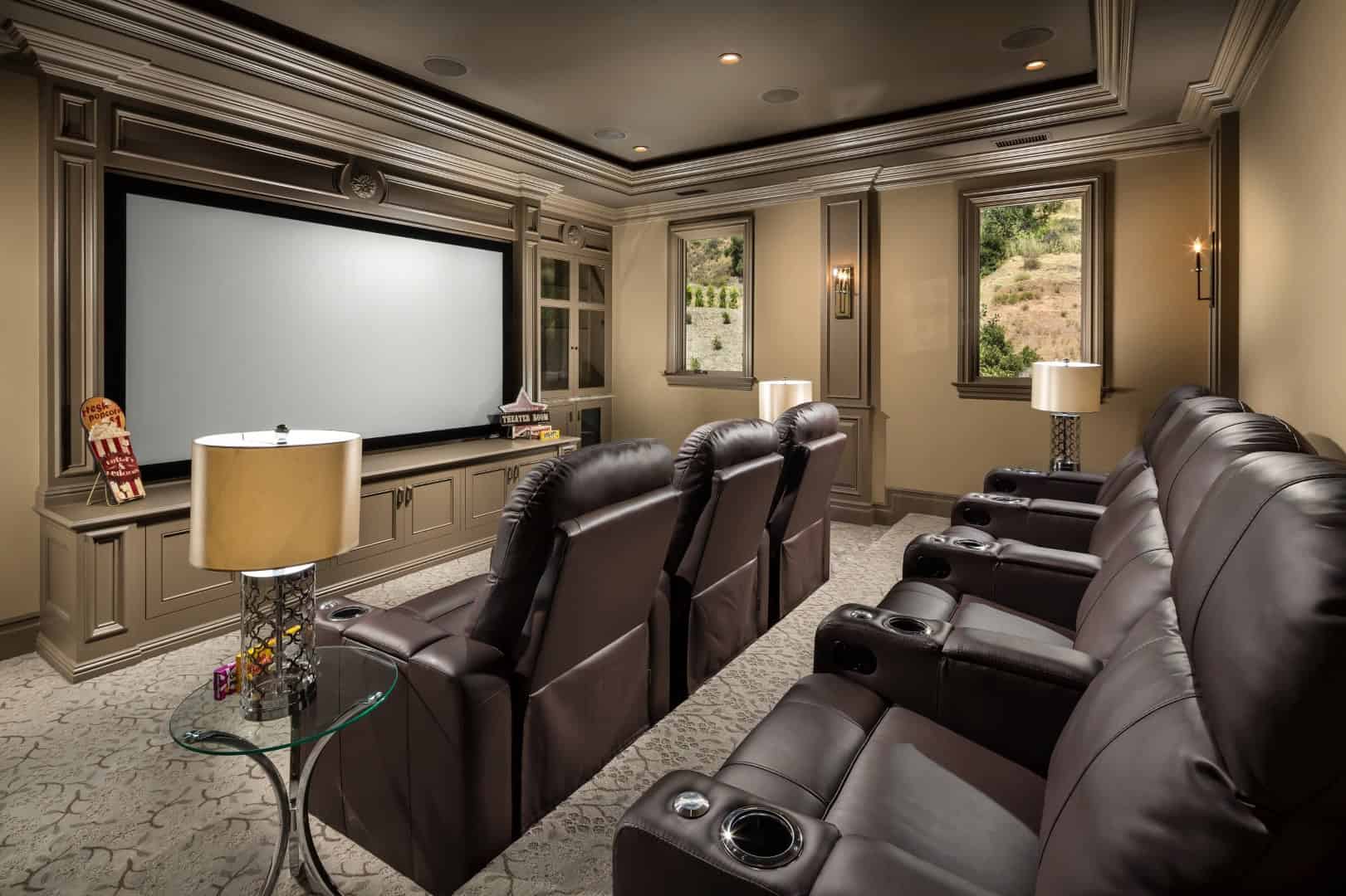 12. Mediterranean Home Theater, Orange County 12. Mediterranean Home Theater, Orange County
