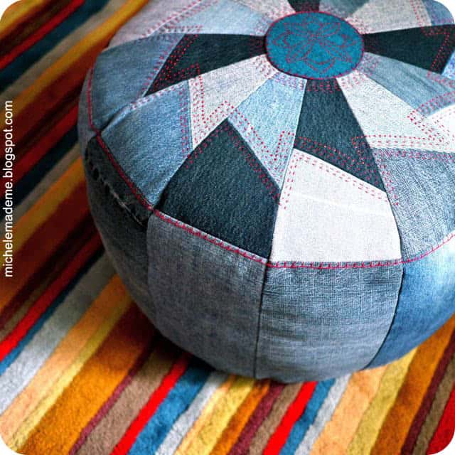 9. Denim Tough Pouf 9. Denim Tough Pouf