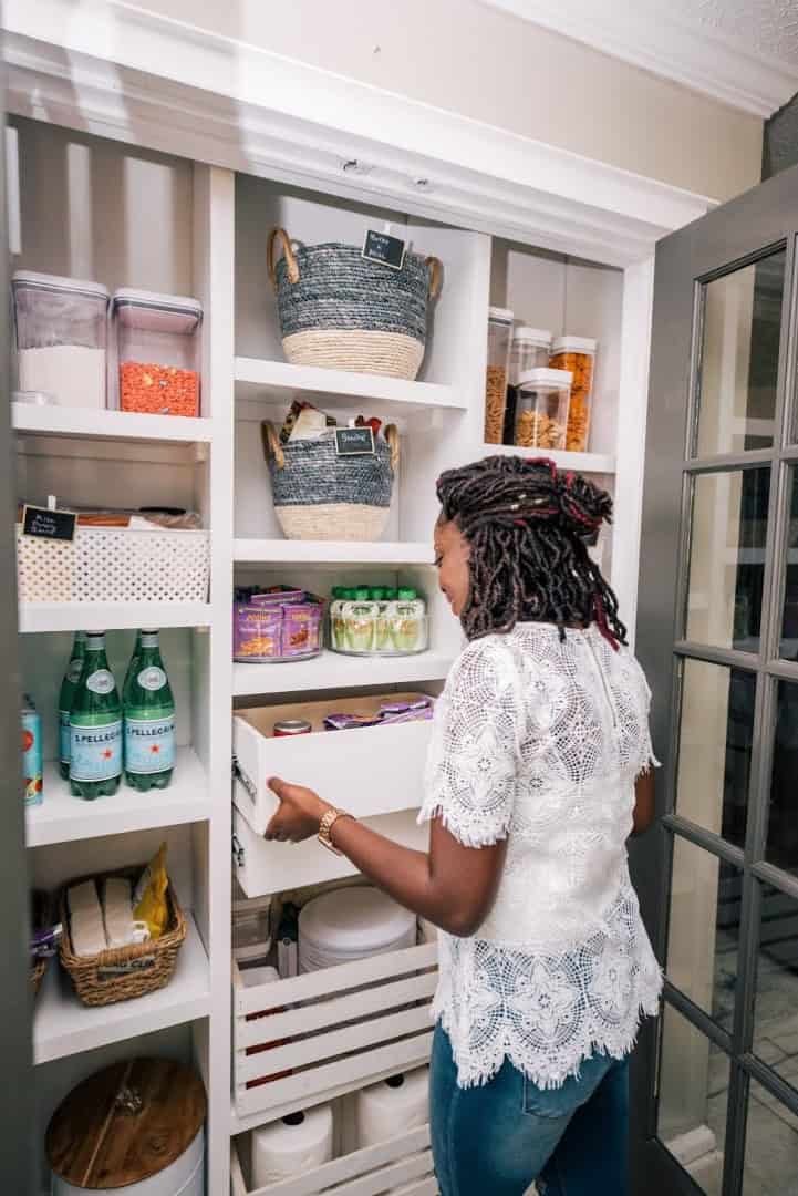 12. Custom pantry cubby shelves