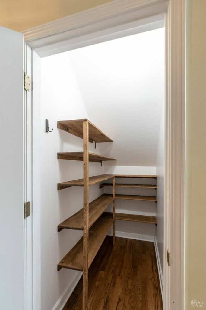 15. DIY pantry shelves