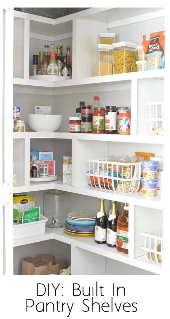 9. DIY built-in pantry shelves