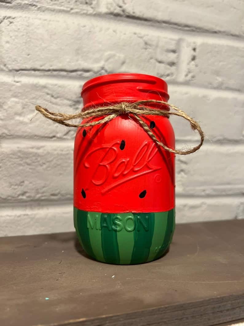 7. Watermelon mason jar 7. Watermelon mason jar