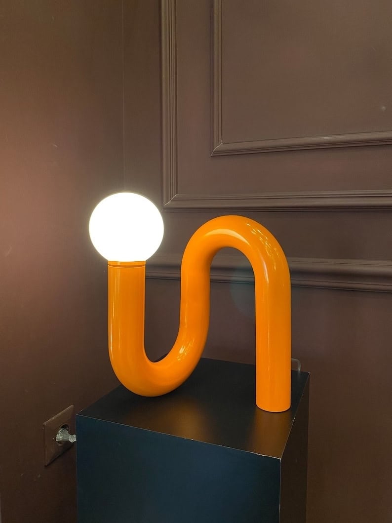 10. Orange Tube Table Lamp 10. Orange Tube Table Lamp