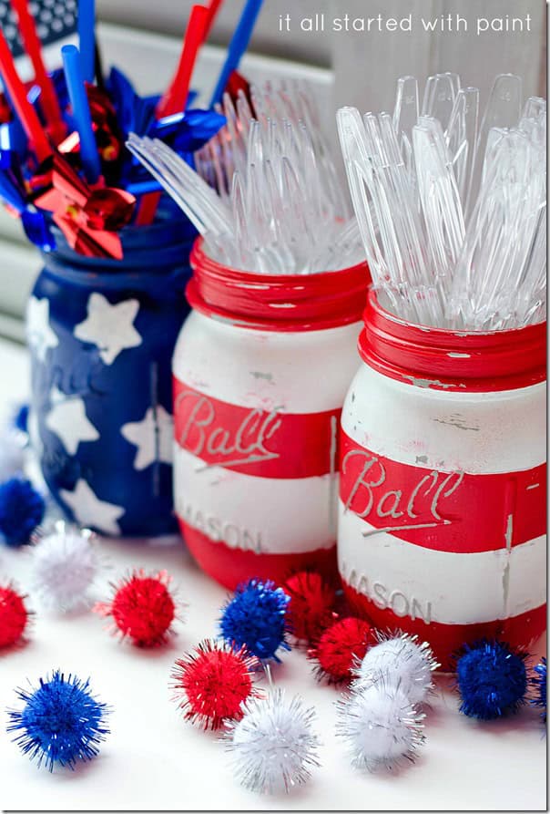 14. American Flag Mason Jars 14. American Flag Mason Jars