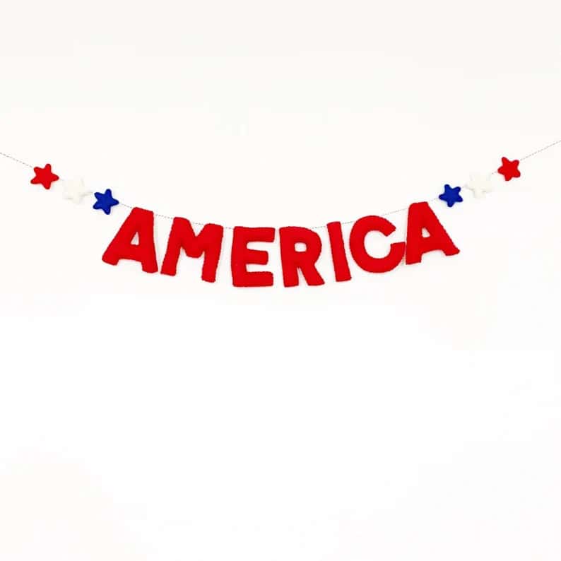 12. America Felt Garland 12. America Felt Garland