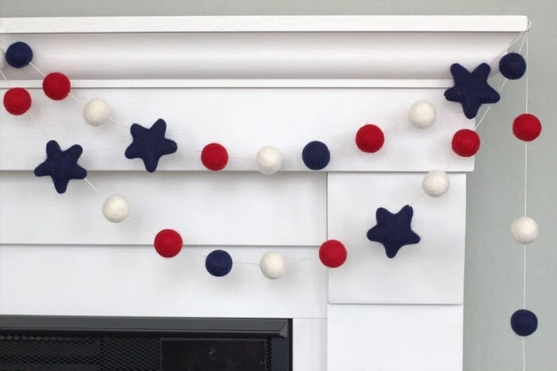 5. Red White Navy Blue Garland 5. Red White Navy Blue Garland