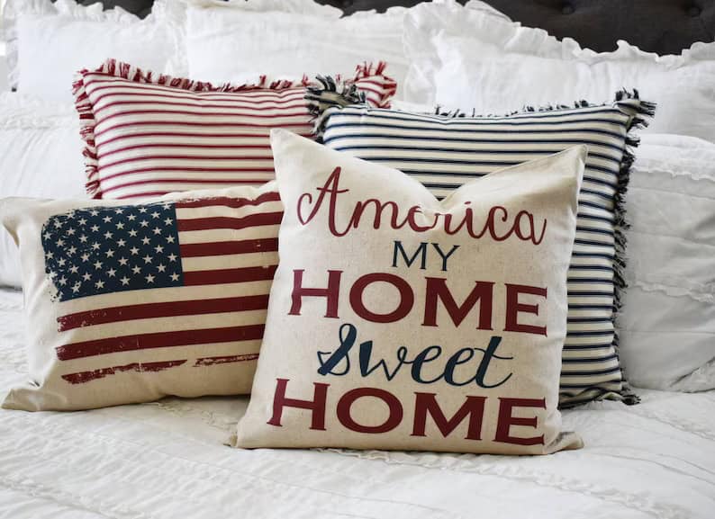 11. Patriotic pillow cover 11. Patriotic pillow cover