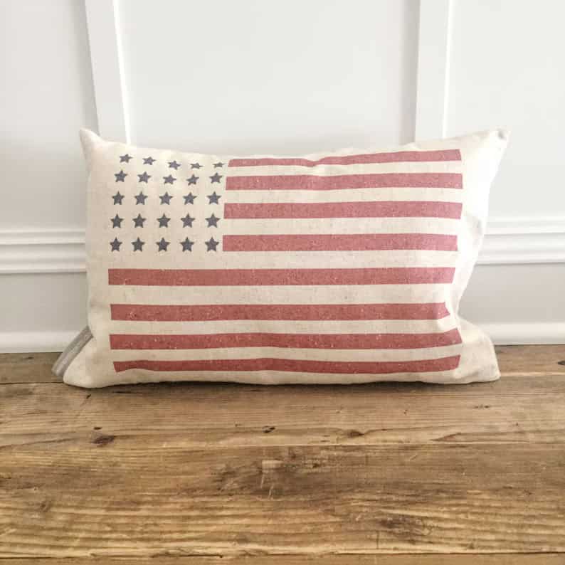4. Distressed American Flag Pillow Cover 4. Distressed American Flag Pillow Cover