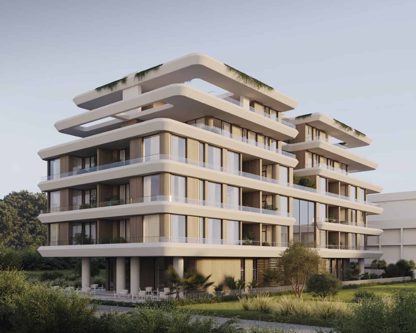 Photo inspiration: Modern Aparthotel Building Architecture Reference: Aquavillas Aparthotel By Babayants Architects In Gagra Abkhazia