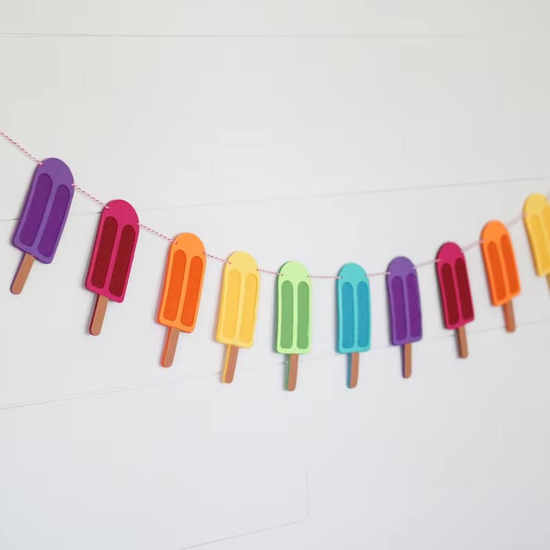 1. Popsicle Felt Garland 1. Popsicle Felt Garland