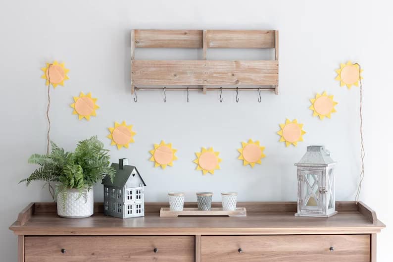 12. Sunshine Felt Garland 12. Sunshine Felt Garland