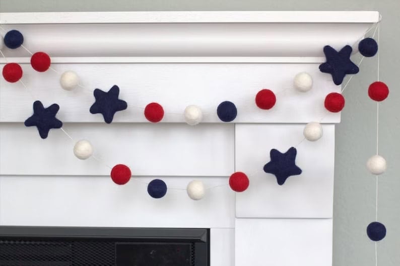 7. Red White Navy Blue Garland 7. Red White Navy Blue Garland
