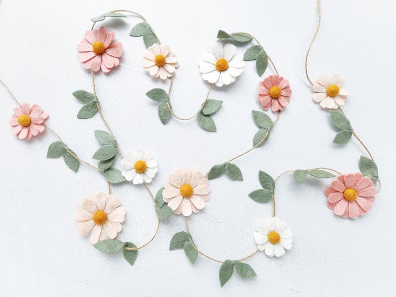 9. Wool Felt Daisy Chain Garland 9. Wool Felt Daisy Chain Garland