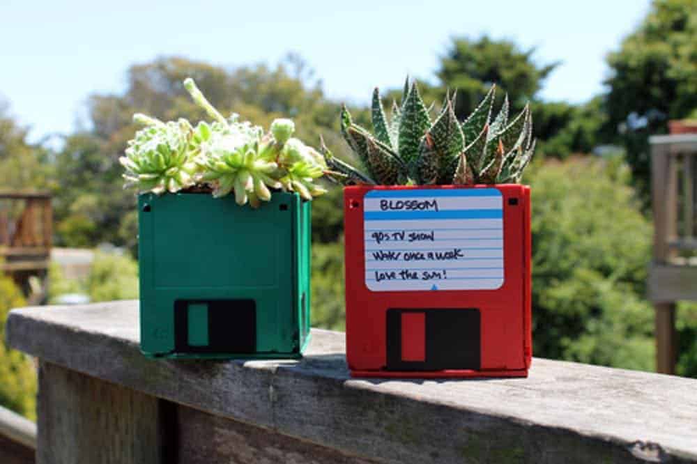 Floppy Disk Planter Floppy Disk Planter