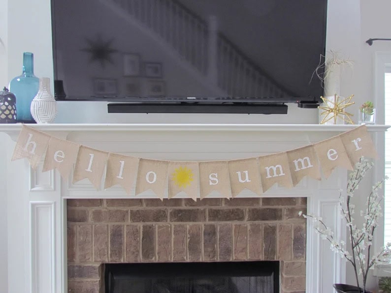 13. Hello Summer Burlap Banner 13. Hello Summer Burlap Banner