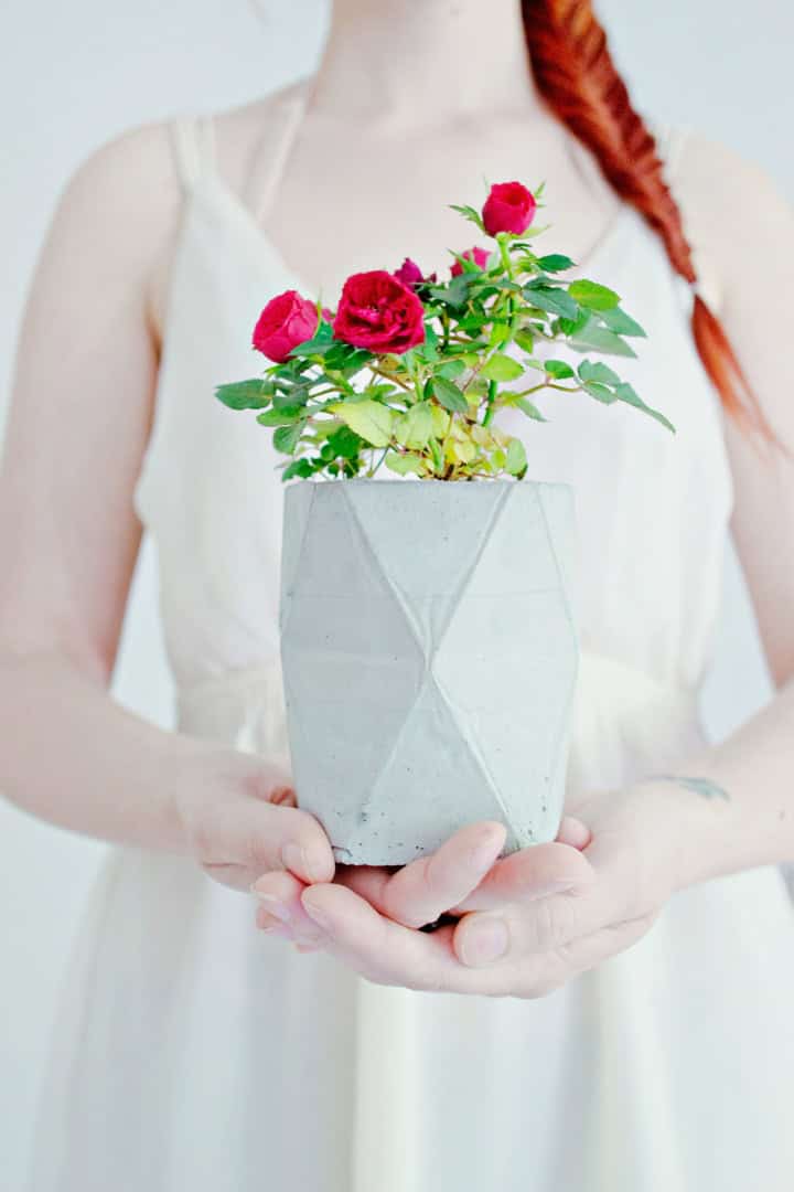 8. DIY Geometric Flower Pot 8. DIY Geometric Flower Pot