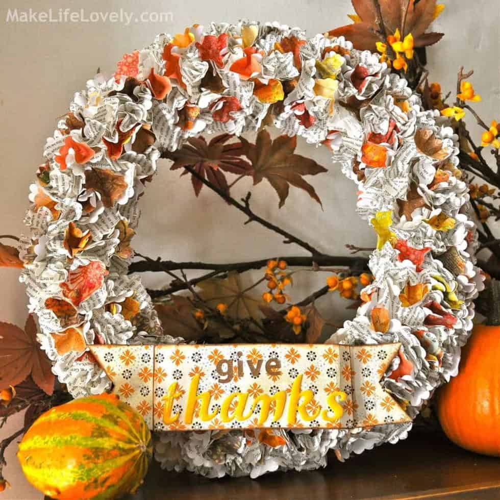 DIY Easy Fall Thanksgiving Wreath DIY Easy Fall Thanksgiving Wreath