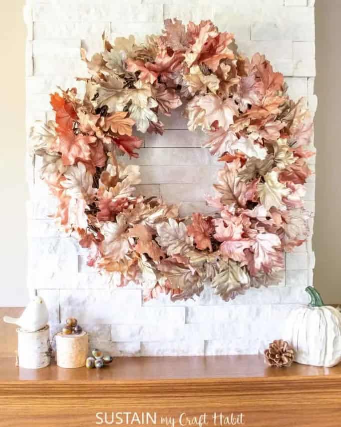 Metallic Fall Leaf Wreath Metallic Fall Leaf Wreath