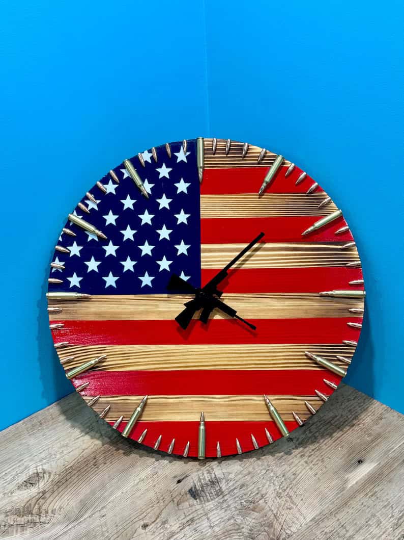 American Flag Clock