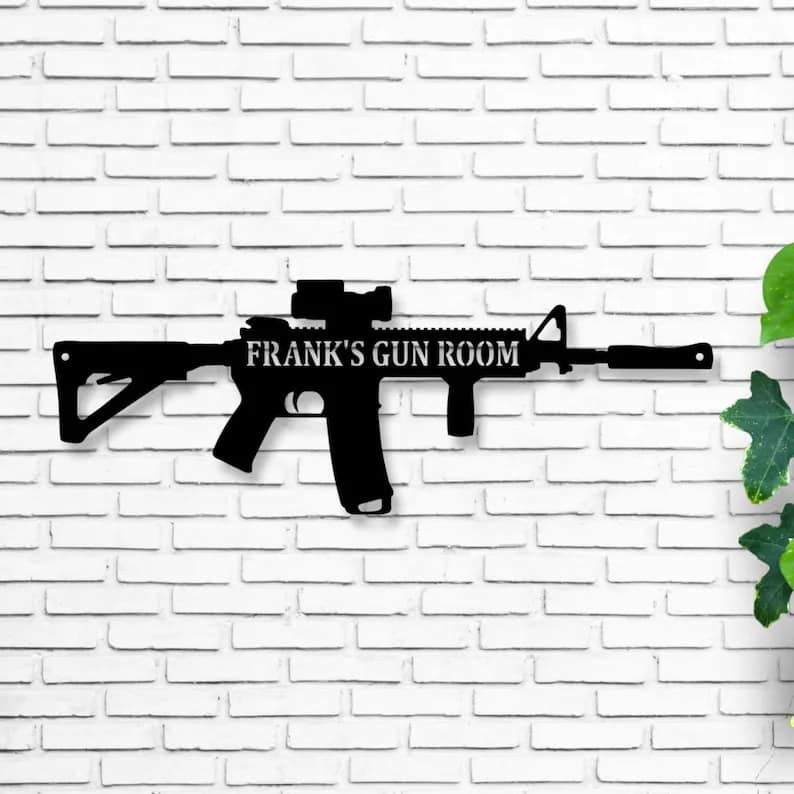 Personalized Gun Metal Sign