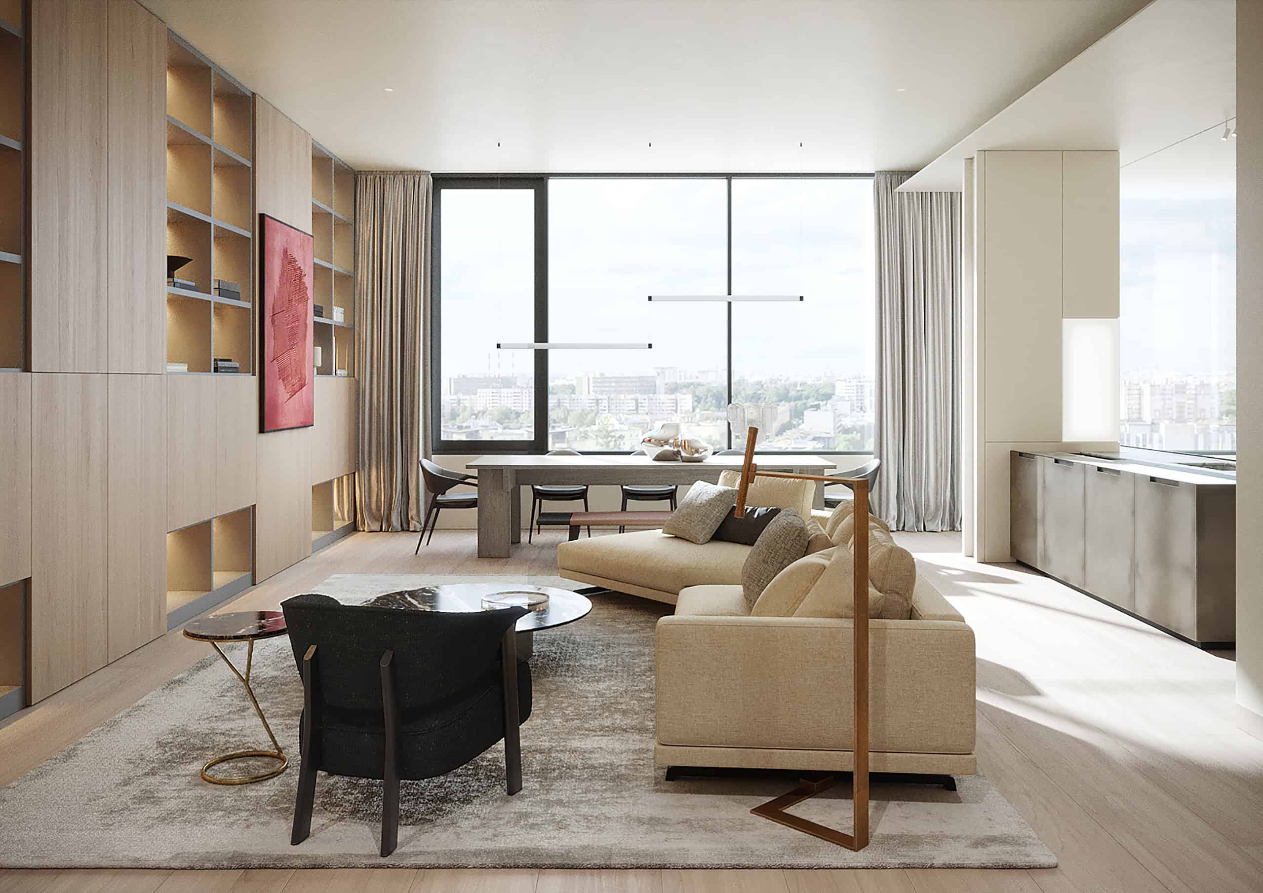 Two-Level Apartment in Moscow by Kerimov Architects: A Study in Warm Minimalism Two-Level Apartment in Moscow by Kerimov Architects: A Study in Warm Minimalism