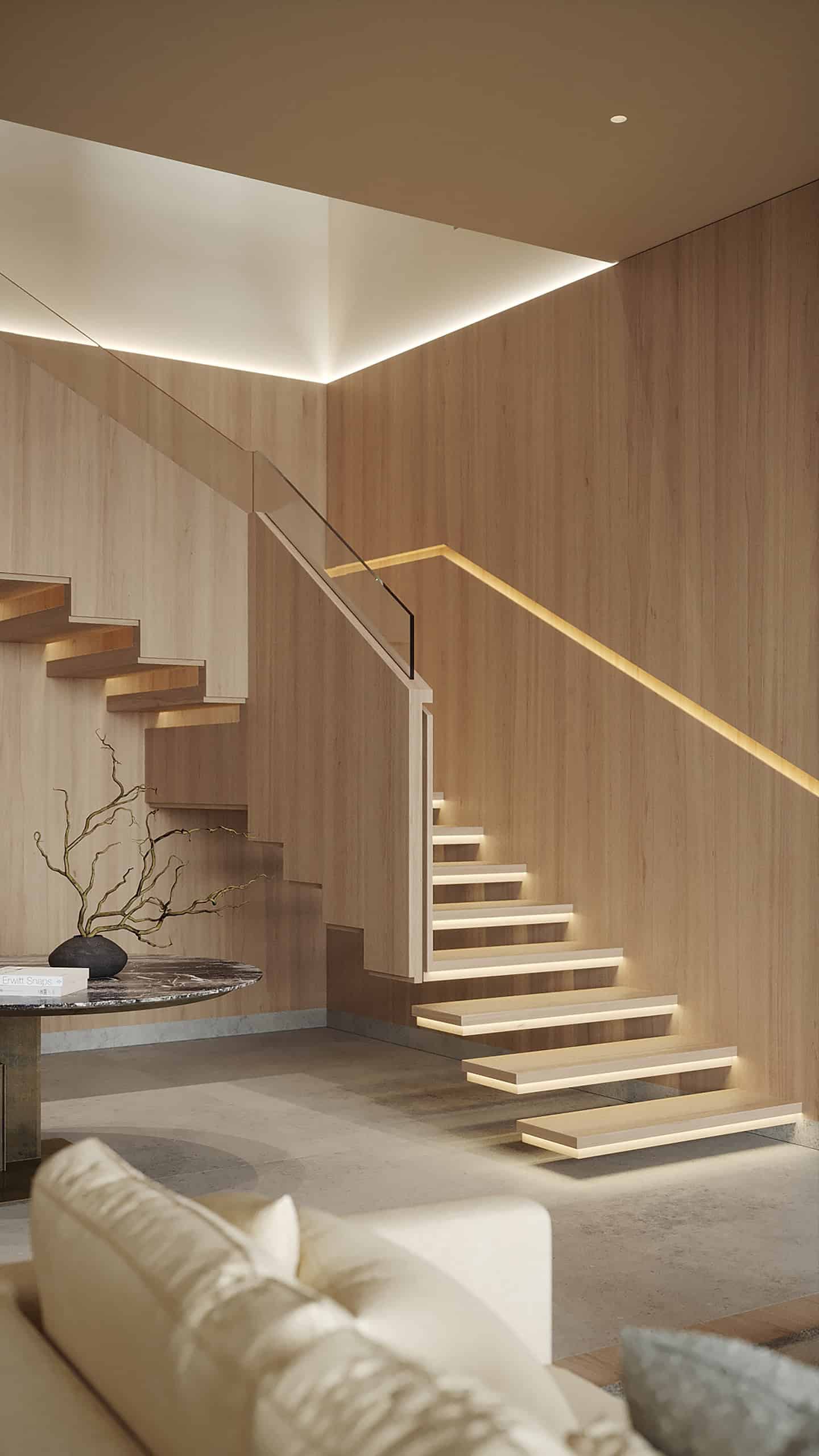 Two-Level Apartment in Moscow by Kerimov Architects: A Study in Warm Minimalism Two-Level Apartment in Moscow by Kerimov Architects: A Study in Warm Minimalism