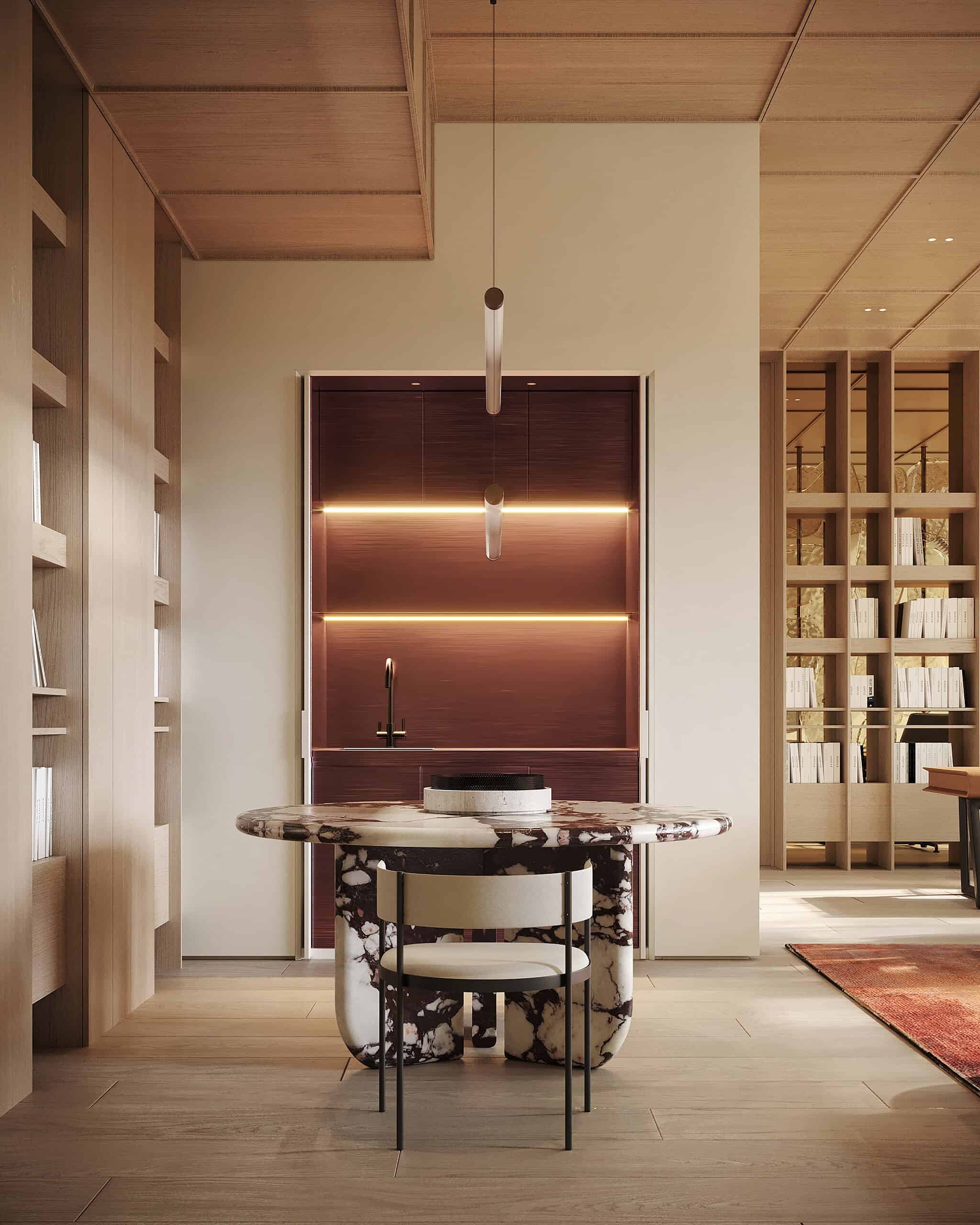 Two-Level Apartment in Moscow by Kerimov Architects: A Study in Warm Minimalism Two-Level Apartment in Moscow by Kerimov Architects: A Study in Warm Minimalism