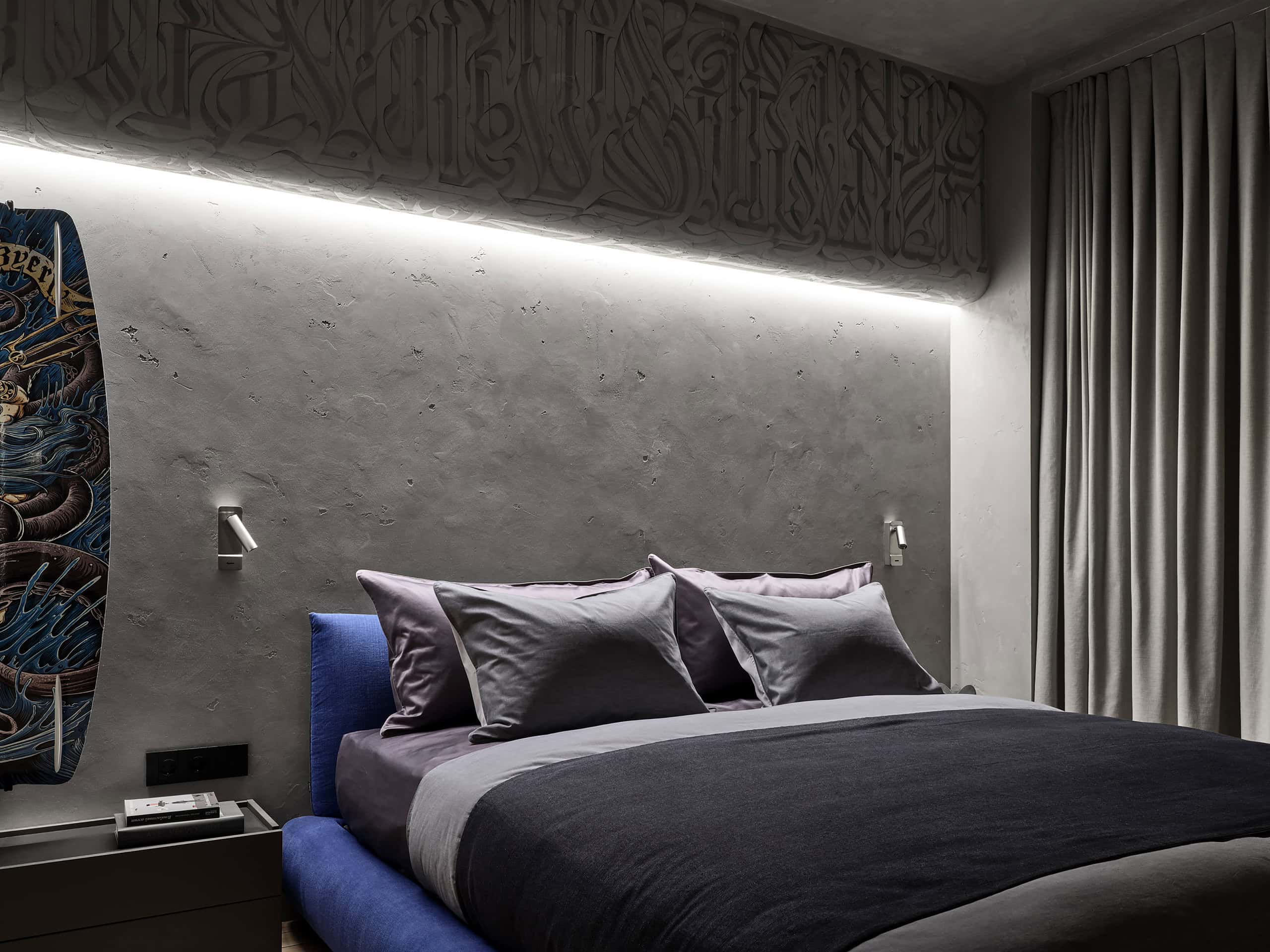 Tough Character Apartment — View 26 Tough Character Apartment — interior view 26, open plan with island