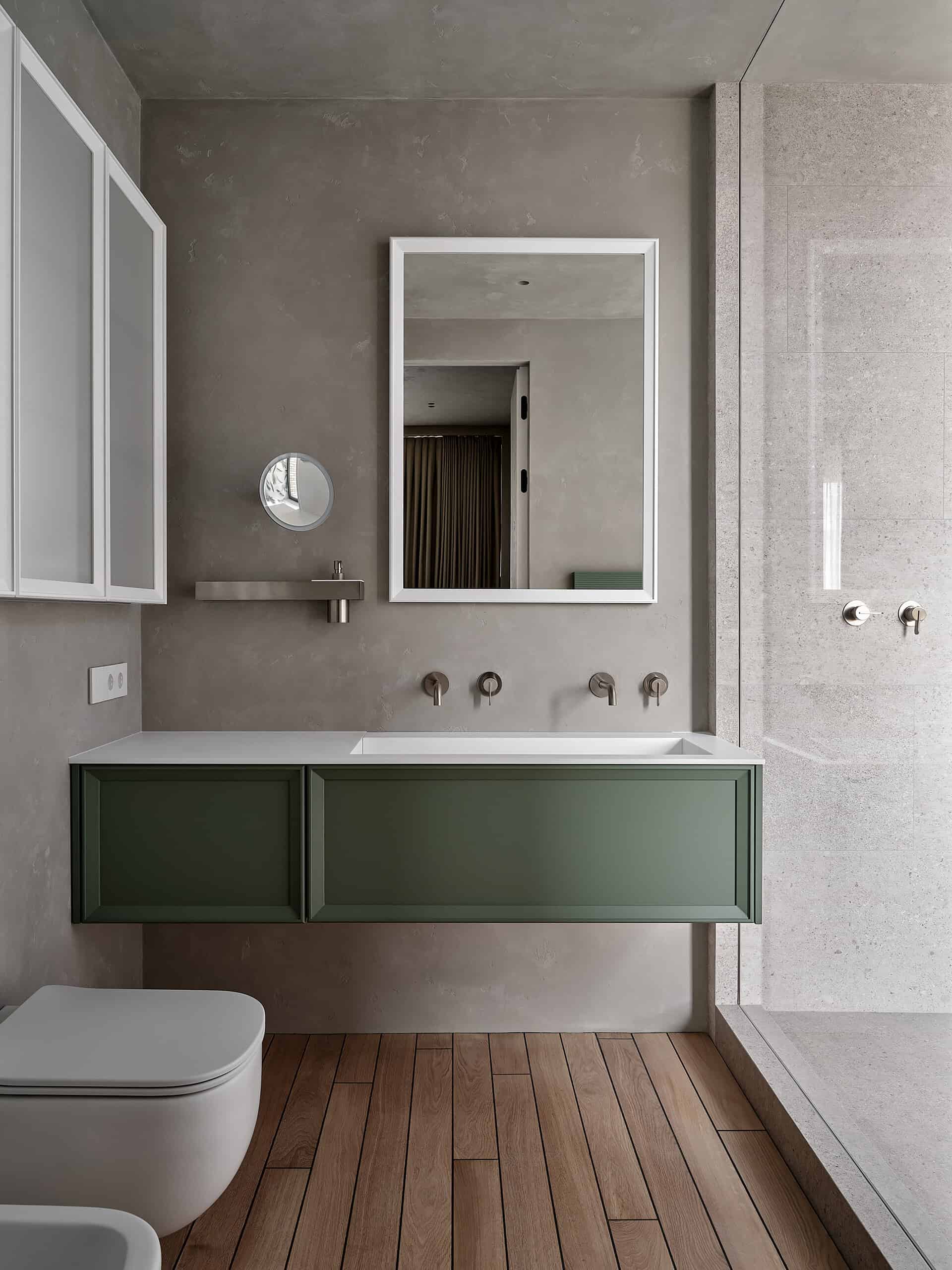 Tough Character Apartment — View 30 Tough Character Apartment — portrait interior view 30, console and mirror