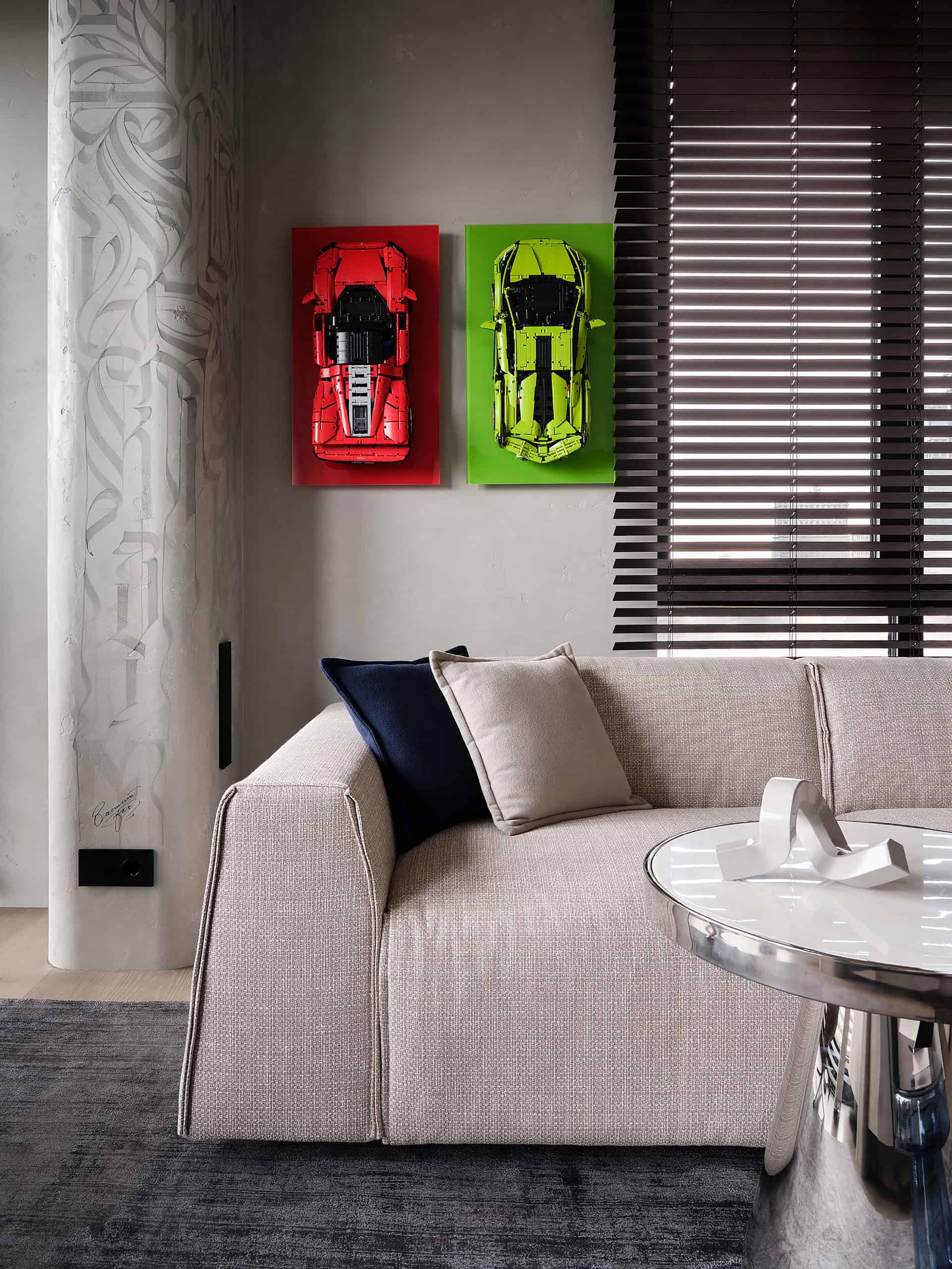 Tough Character Apartment — View 04 Tough Character Apartment — portrait interior view 04 with custom millwork