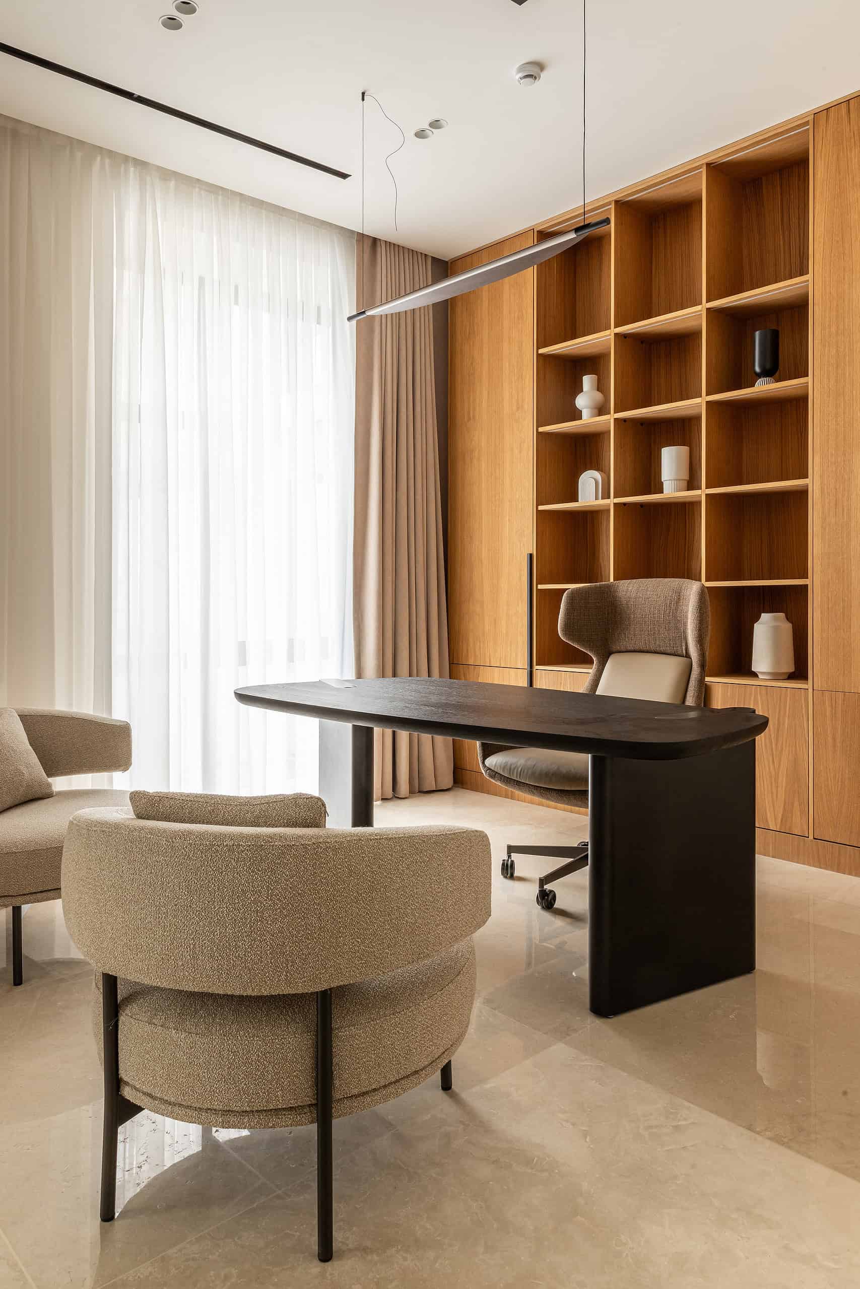 Home Office in Tashkent: A Harmonious Fusion of Functionality and Warmth Home Office in Tashkent: A Harmonious Fusion of Functionality and Warmth