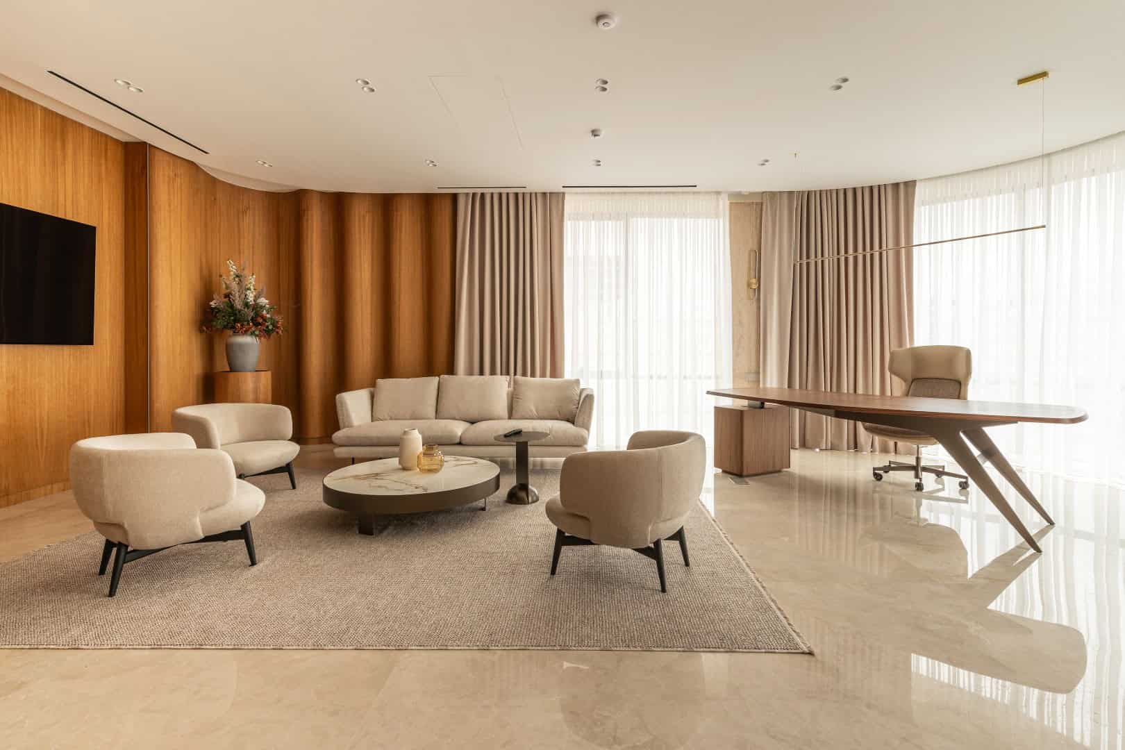 Home Office in Tashkent: A Harmonious Fusion of Functionality and Warmth Home Office in Tashkent: A Harmonious Fusion of Functionality and Warmth