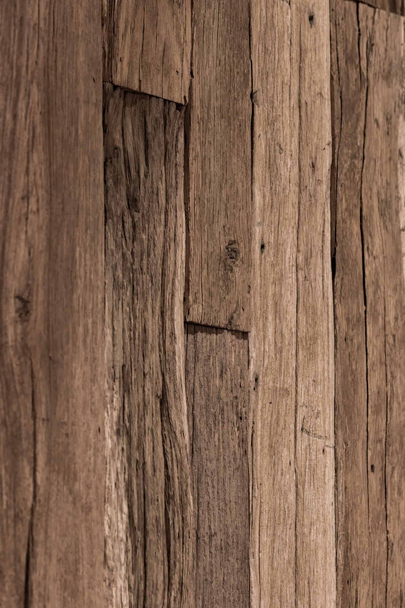 Coffee Shop Kovel Wood Panel Closeup 2 Texture of rustic wooden cladding with natural imperfections