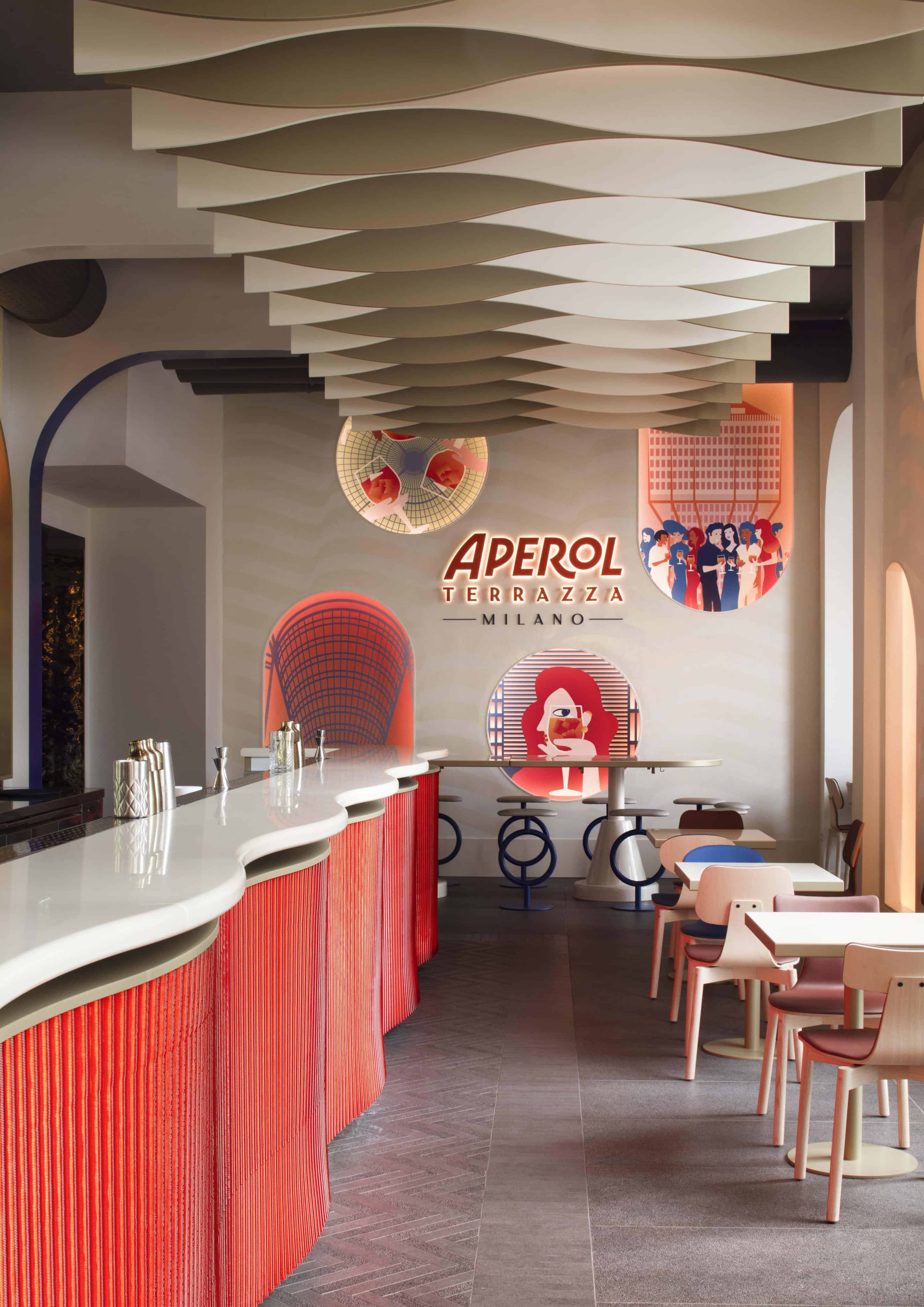 Terrazza Aperol Milano Bar And Logo Wall Terrazza Aperol Milano Bar And Logo Wall