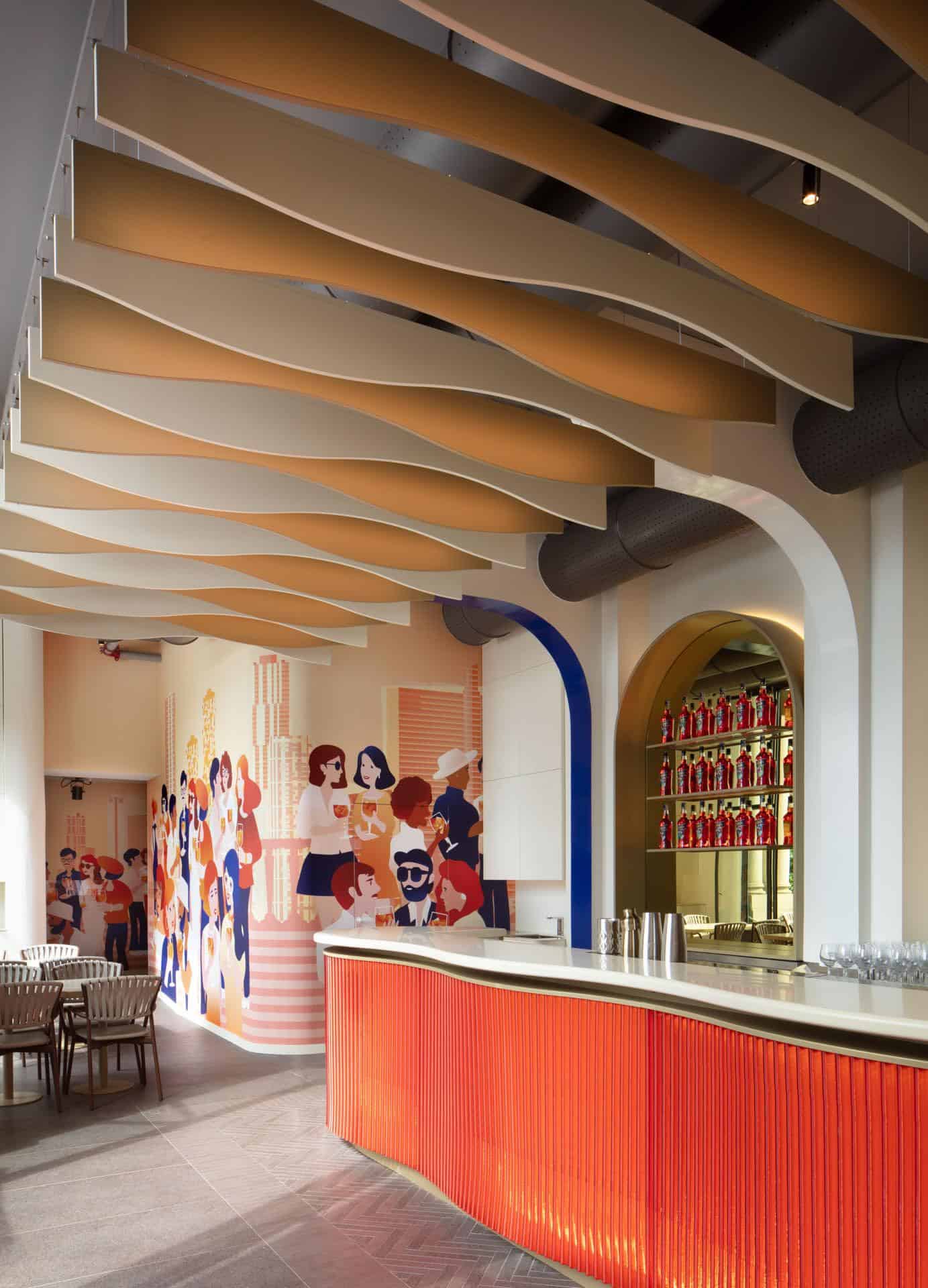 Terrazza Aperol Milano Bar Ceiling Waves Terrazza Aperol Milano Bar Ceiling Waves