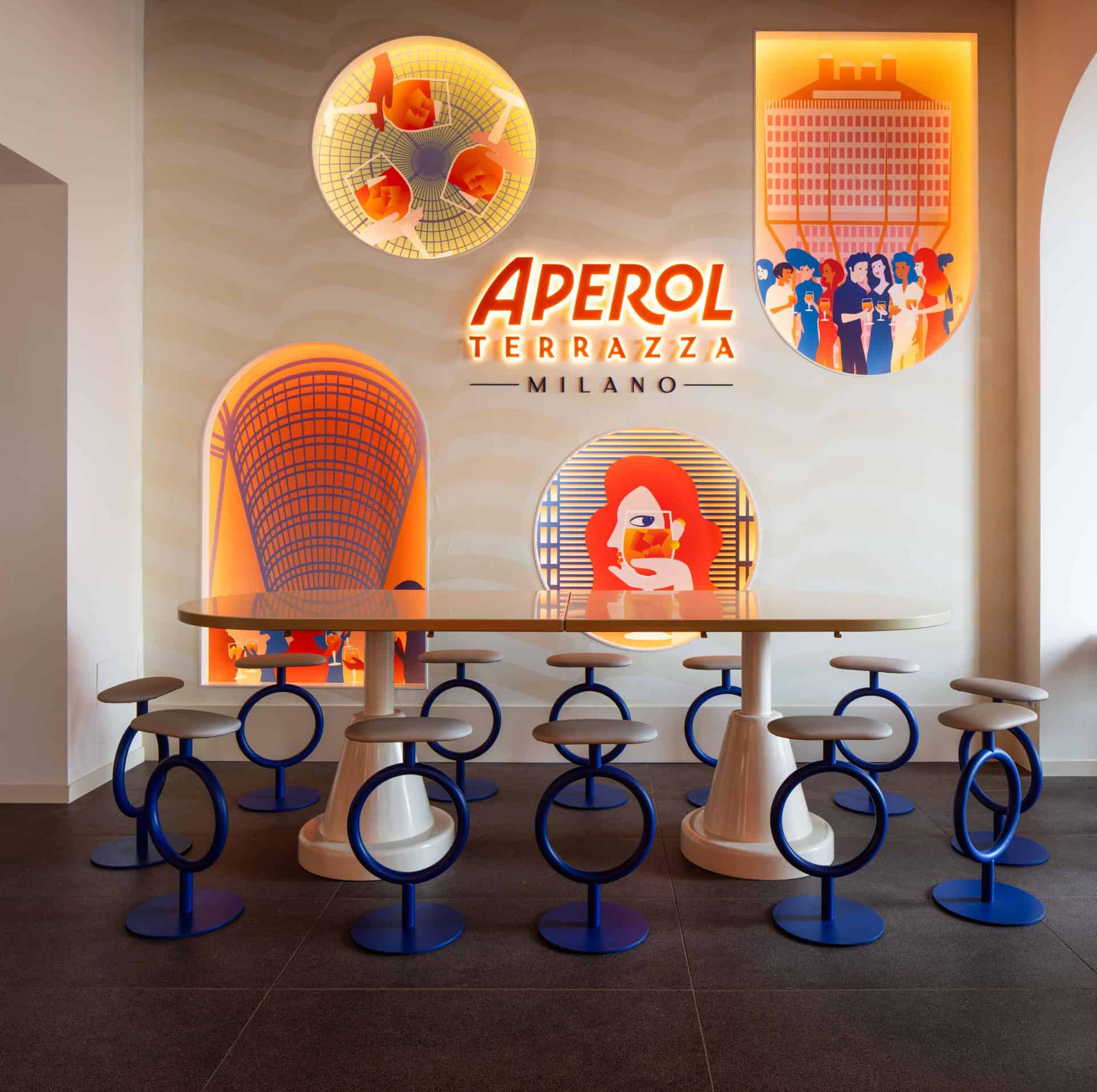 Terrazza Aperol Milano Wall Graphic Full Terrazza Aperol Milano Wall Graphic Full