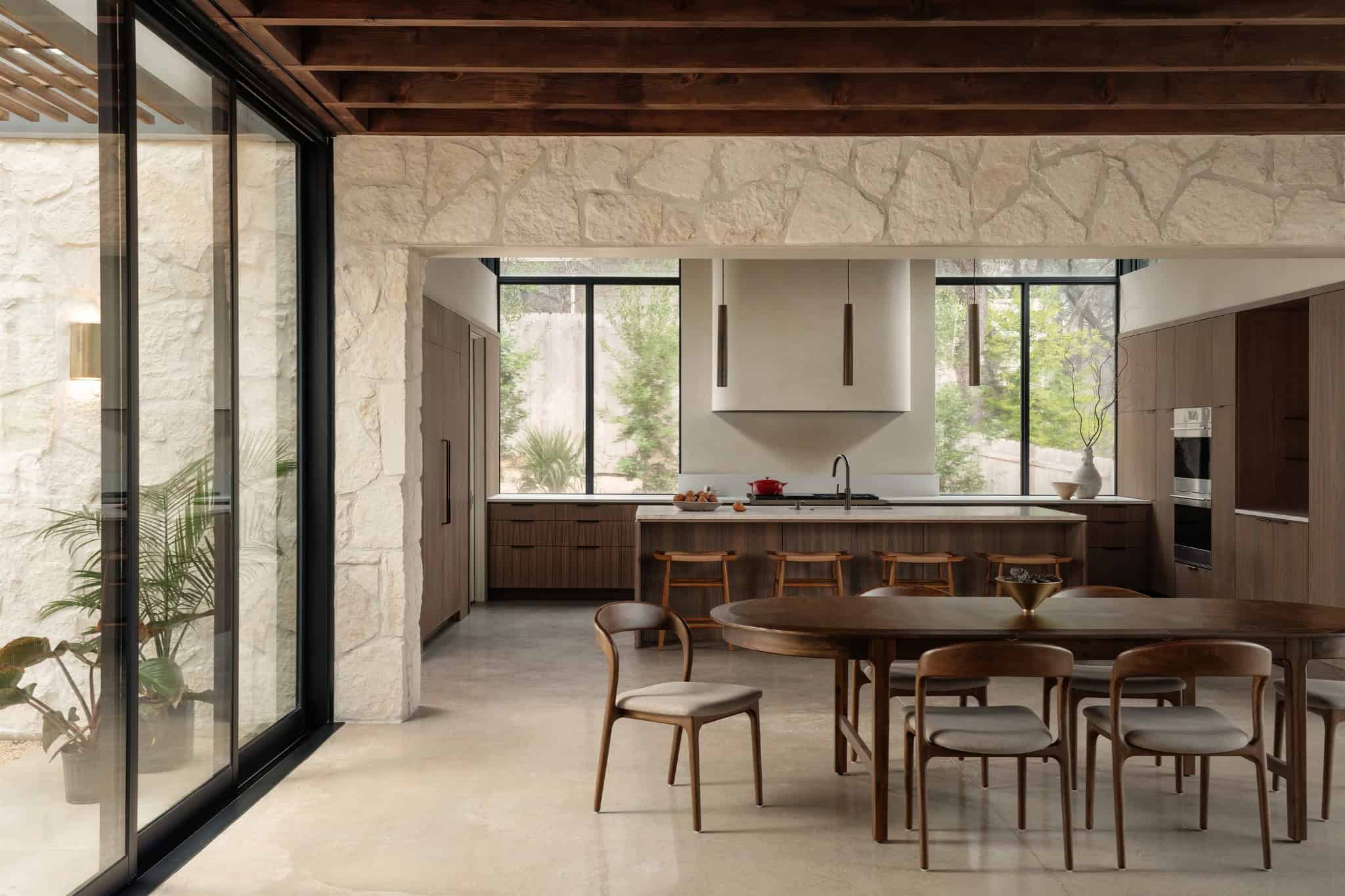 Casa Solis Dining Area View of Kitchen Open layout dining area with a clear view into Casa Solis kitchen.